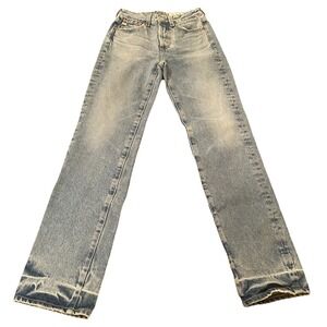 AG Alexxis Straight Jeans Womens 23R Blue High Rise Vintage Fit Button Fly Denim